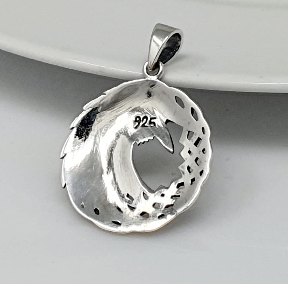 Raven Bird Celtic Pendant - Men's Women's Jewellery 925 Sterling Silver Pendant Necklace treasurebayb2b