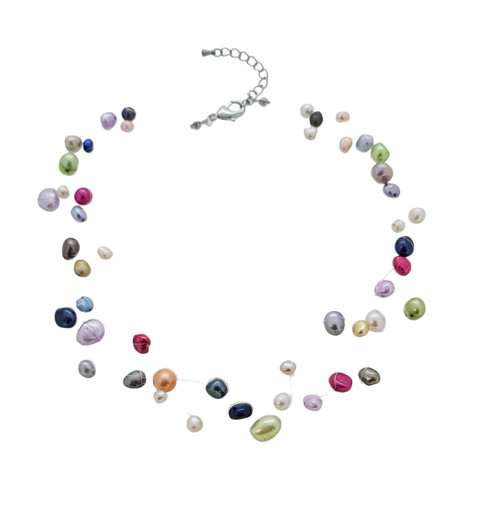Womens Pearl Necklace | Stunning Multi-strand Freshwater Pearl Necklace for women girls | Bridal jewellery treasurebayb2b