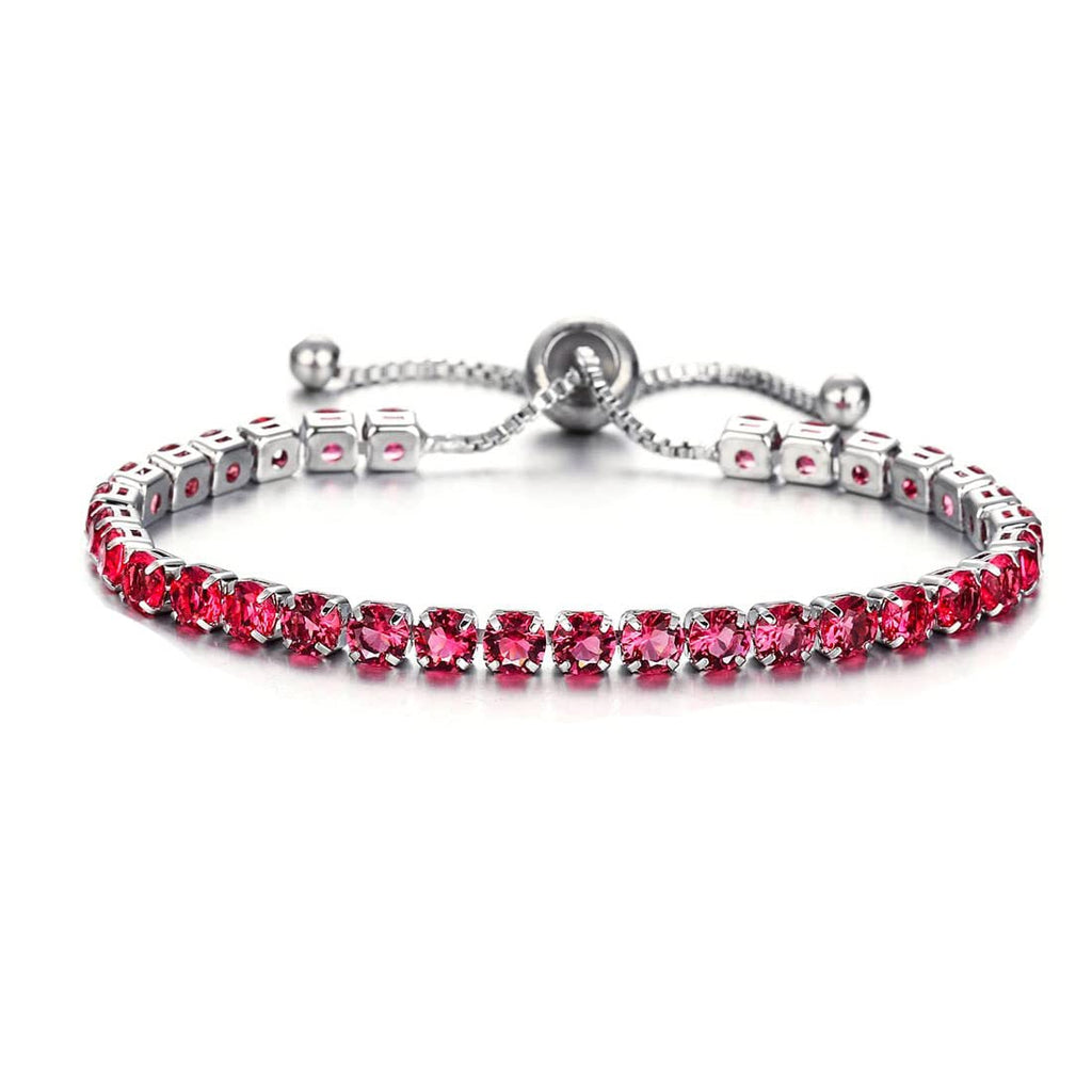 Crystal Adjustable Tennis Bracelet For Women | 14K Gold Plated Cubic Zirconia Classic Tennis Bracelet for Girls treasurebayb2b