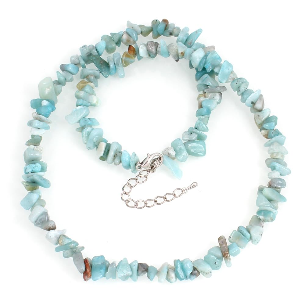 Handmade Womens Girls Beaded Gemstone chips necklace Choker - Natural Gemstones Healing Crystal Jewellery treasurebayb2b