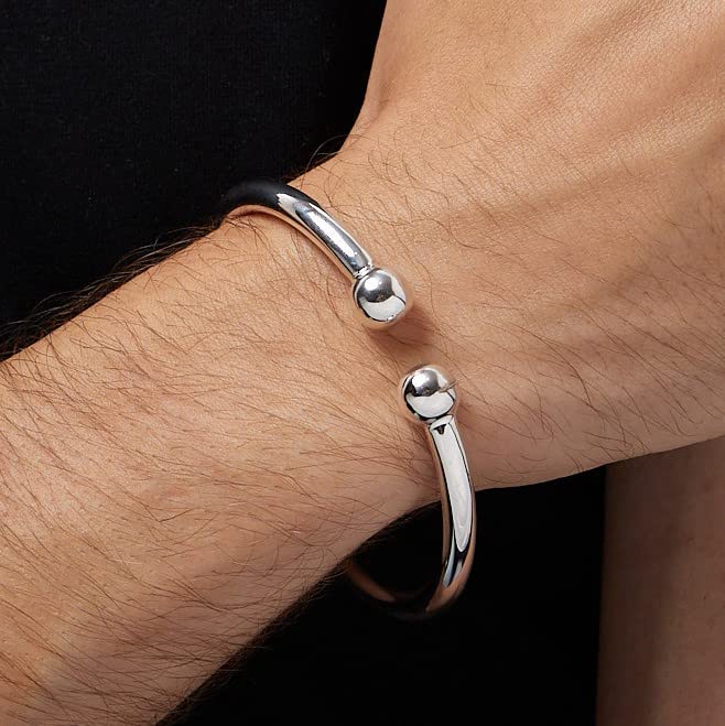 4.5mm Plain 925 Sterling Silver Torque Bangle For Men and Women treasurebayb2b