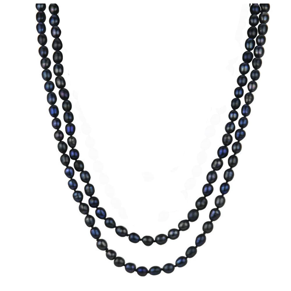Stunning Multi-Colour 7-8mm Freshwater Pearl Necklace For Women 120cm treasurebayb2b