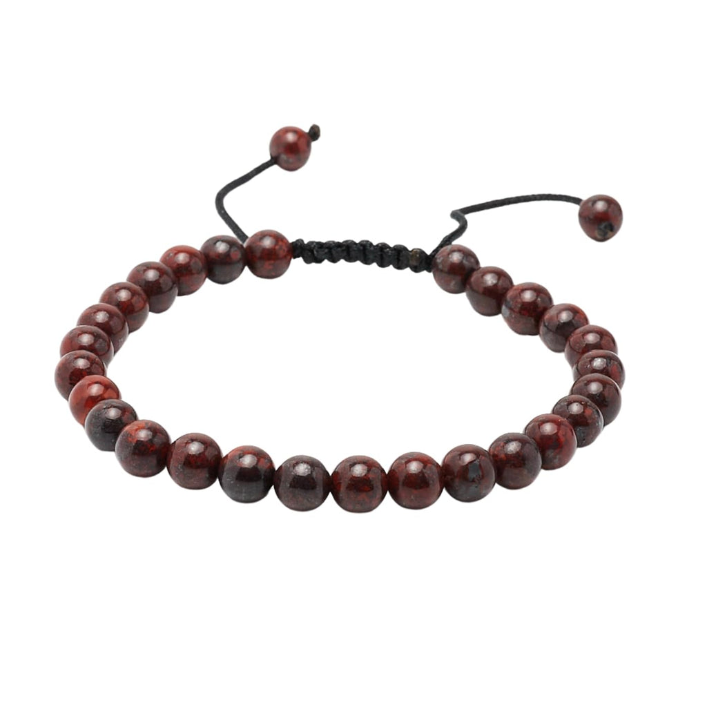 Womens Mens Beaded Bracelet - Handmade 6mm Gemstone Bracelet Adjustable Friendship Bracelet For Women's Girls - Green Jade, Pink Opal, Tiger's Eye Beaded Bracelet treasurebayb2b