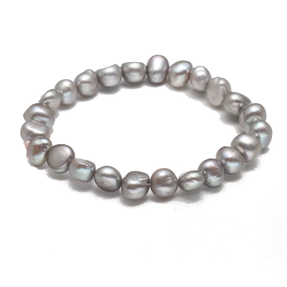 Stunning 8-9mm Baroque Freshwater Pearl Bracelet for Women and Girls treasurebayb2b
