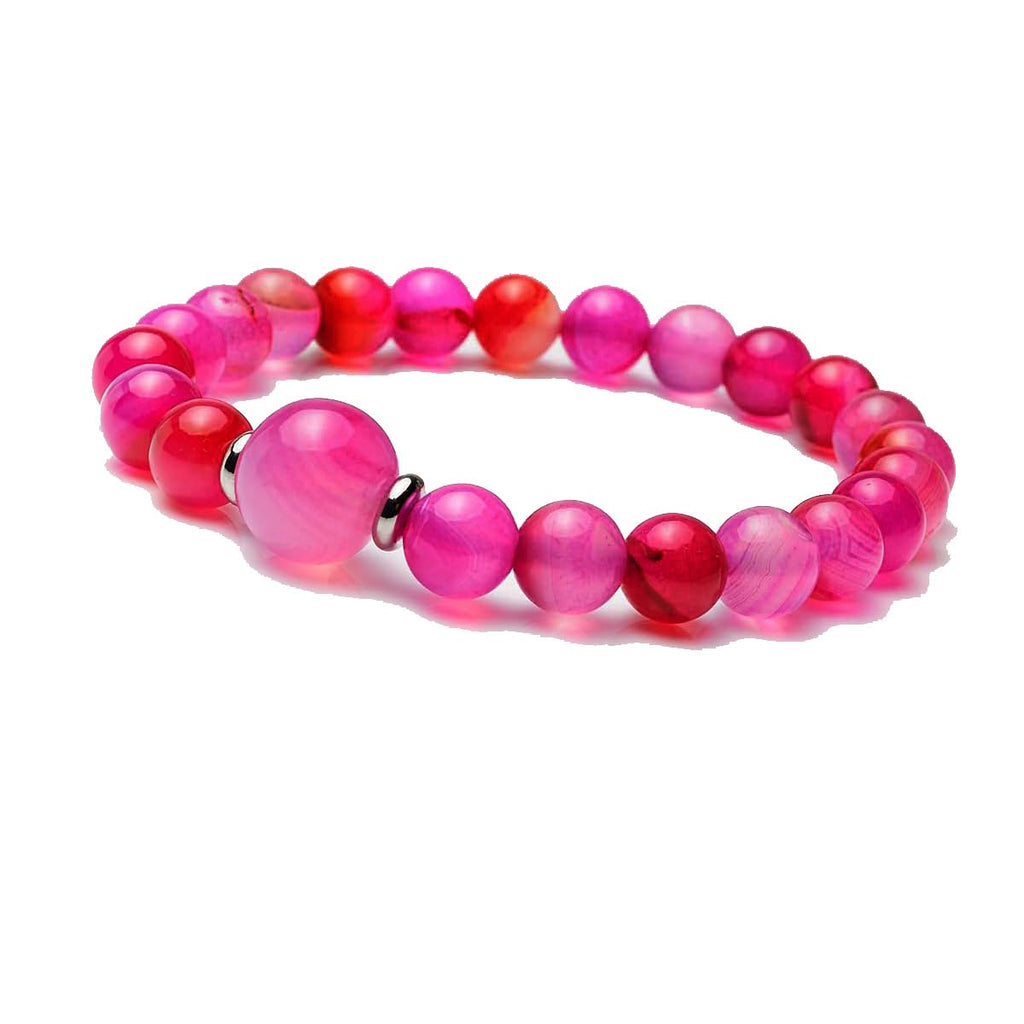 Handmade Womens 8-12mm Natural Power Healing Gemstone Beaded Stretchy Bracelet treasurebayb2b