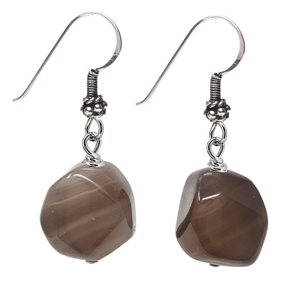 Stunning Handmade Natural Gemstone Dangle Drop Earrings for Women Girls ladies Made with Sterling Silver Hook Gift for Her treasurebayb2b