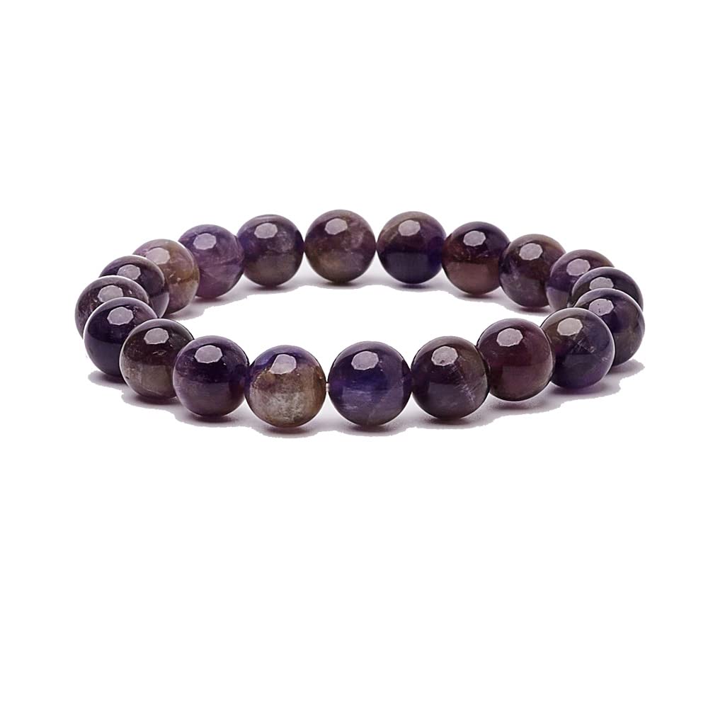 Handmade Womens Mens 10mm Natural Gemstone Bracelet | Stress and Anxiety Power Bead Healing Crystal Gemstone Bracelet treasurebayb2b
