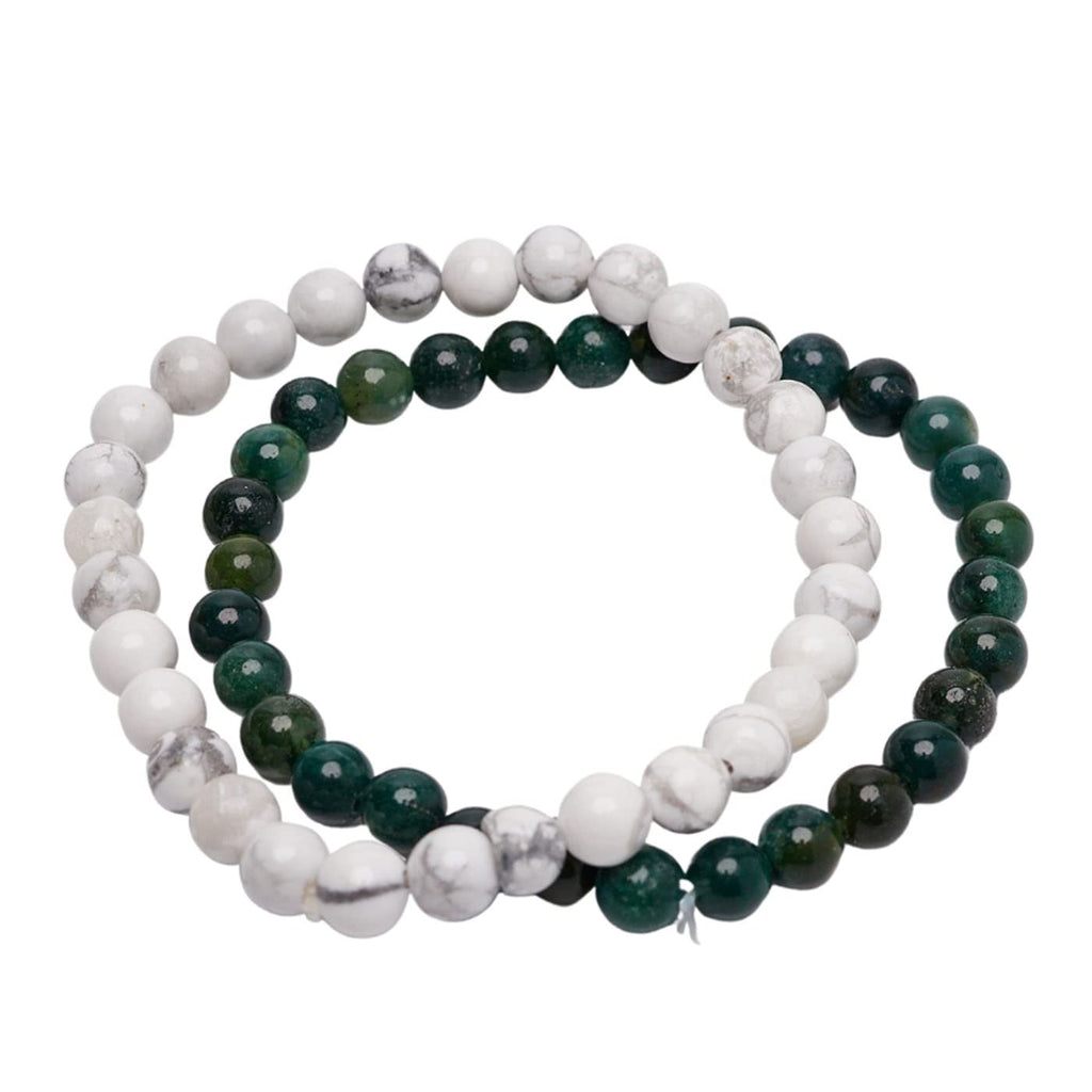 Handmade Womens Mens 6mm Gemstone Bracelet | Stress and Anxiety Power Bead Healing Crystal Gemstone Bracelet treasurebayb2b