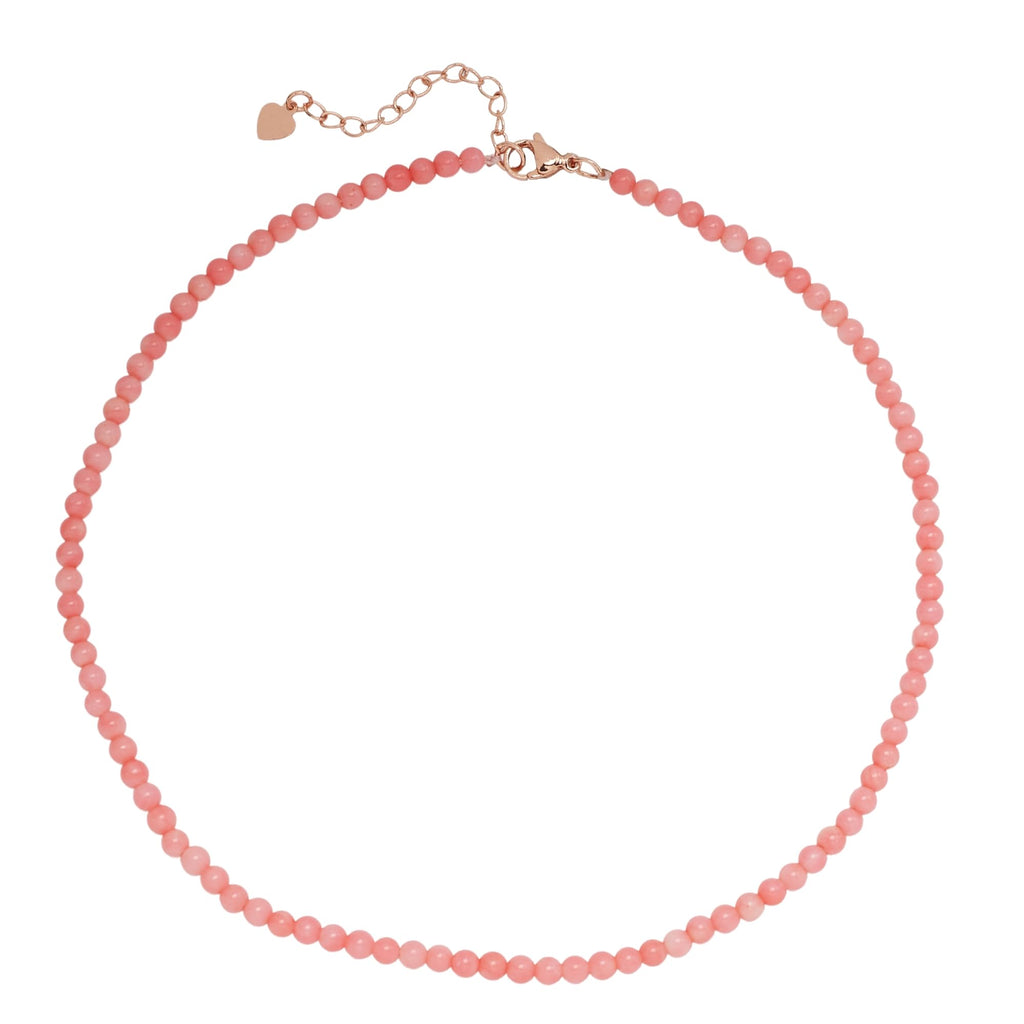 Handmade Womens Girls Beaded Necklace Choker - 4mm Beads Natural Gemstones Healing Crystal Jewellery Choker Necklace treasurebayb2b