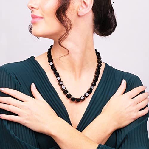 Stunning 12mm Natural Gemstone Beaded Necklace for Women treasurebayb2b