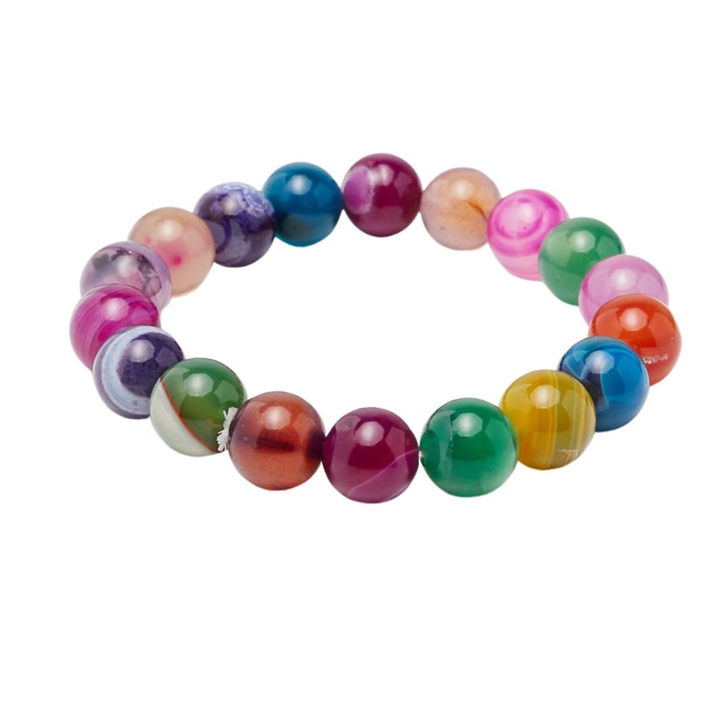 Handmade Womens Mens 10mm Natural Gemstone Bracelet | Stress and Anxiety Power Bead Healing Crystal Gemstone Bracelet treasurebayb2b