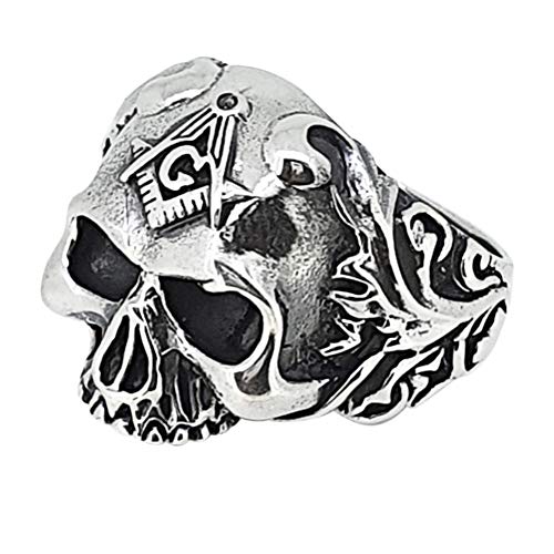 Biker Jewellery 925 Sterling Silver Skull Biker Gothic Punk Rocker Ring treasurebayb2b