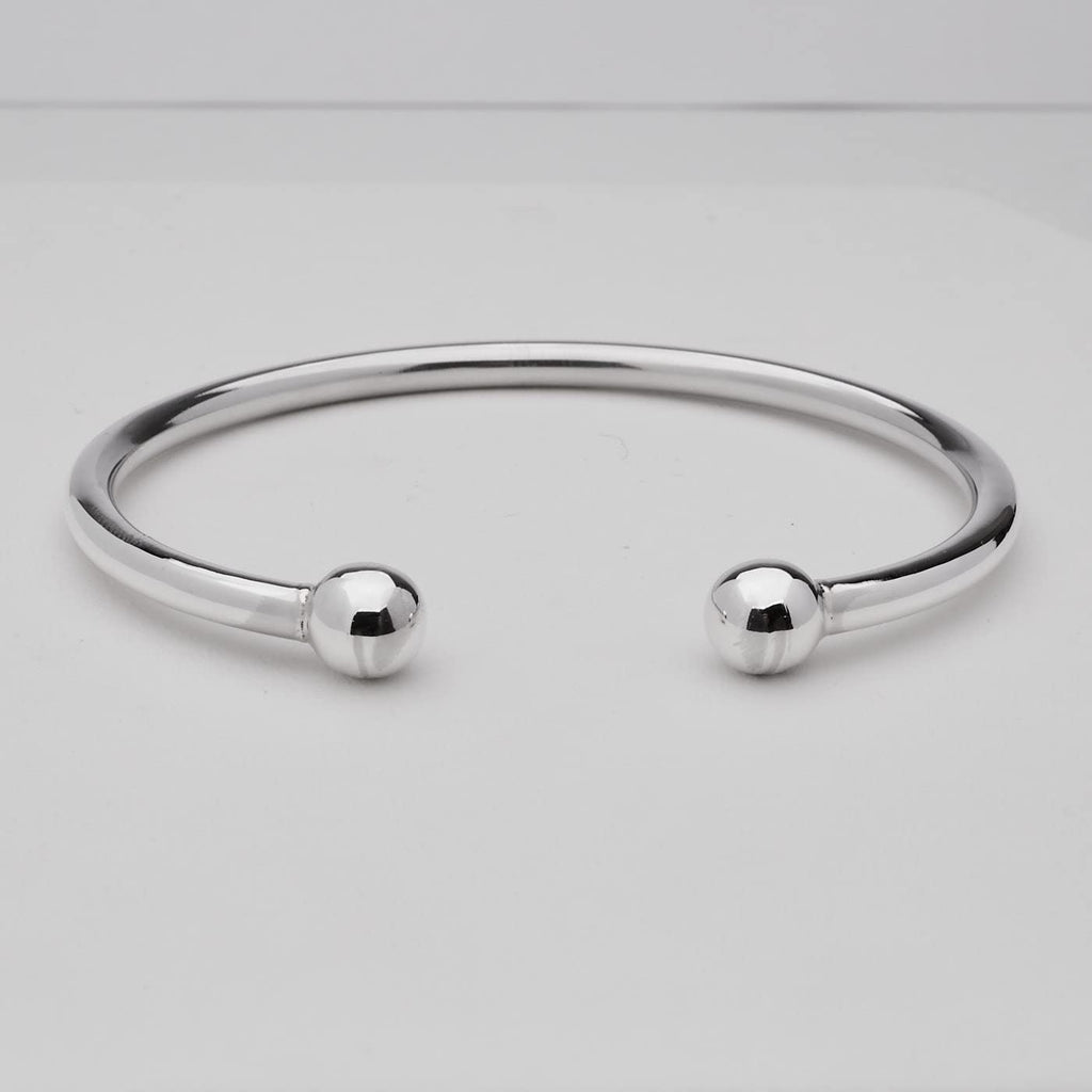 Plain 925 Sterling Silver Torque Bangle For Men 22.5grs treasurebayb2b