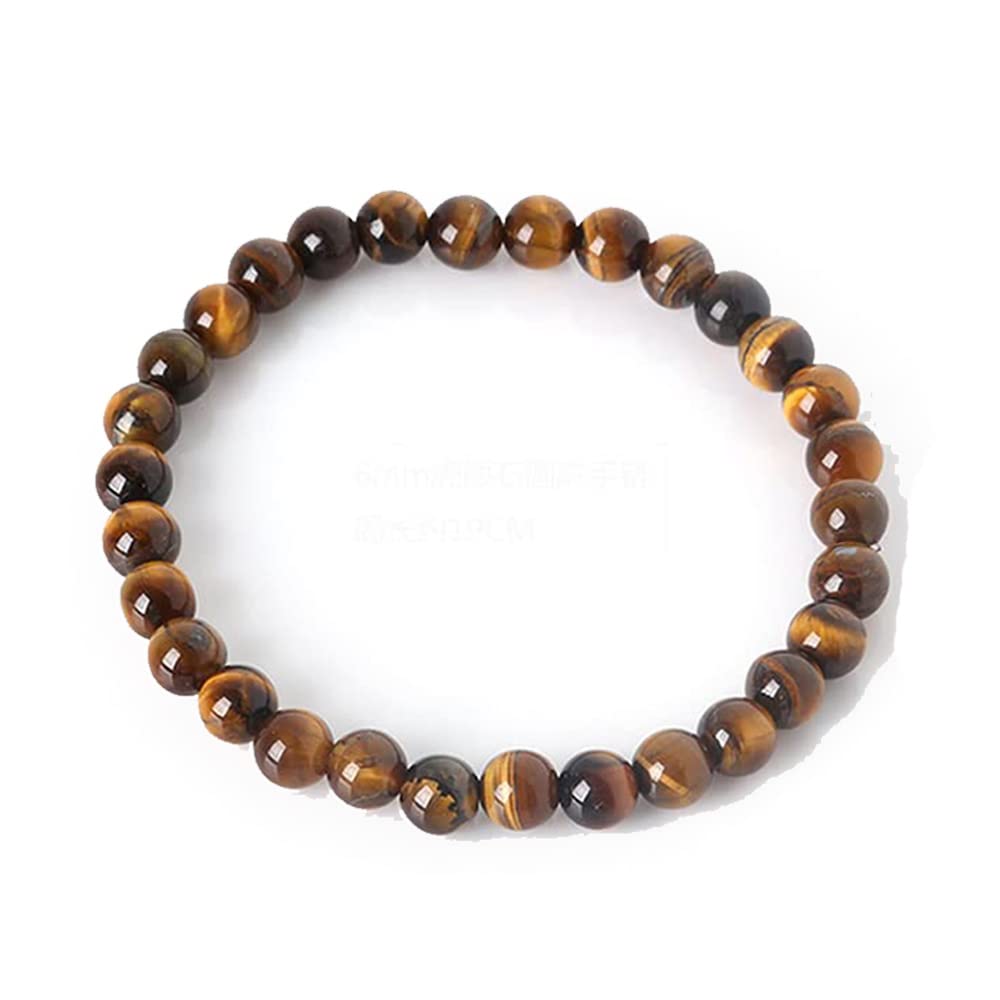 Handmade Womens Mens 6mm Gemstone Bracelet | Stress and Anxiety Power Bead Healing Crystal Gemstone Bracelet treasurebayb2b