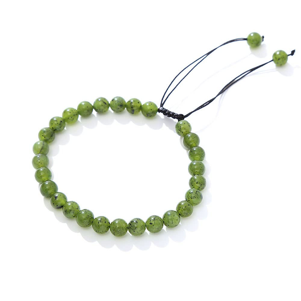 Womens Mens Beaded Bracelet - Handmade 6mm Gemstone Bracelet Adjustable Friendship Bracelet For Women's Girls - Green Jade, Pink Opal, Tiger's Eye Beaded Bracelet treasurebayb2b