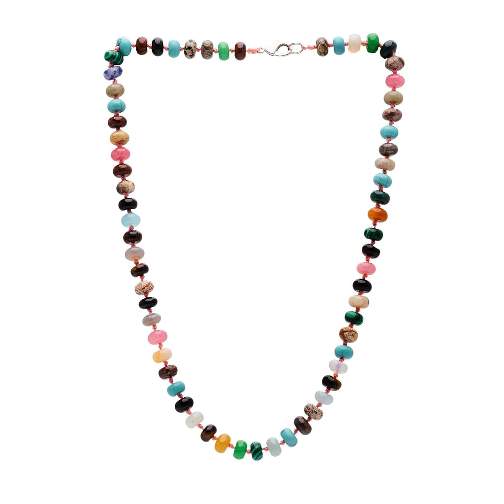 Women's Handmade Necklace 8mm Rondelle Shape Gemstone Beaded Necklace treasurebayb2b