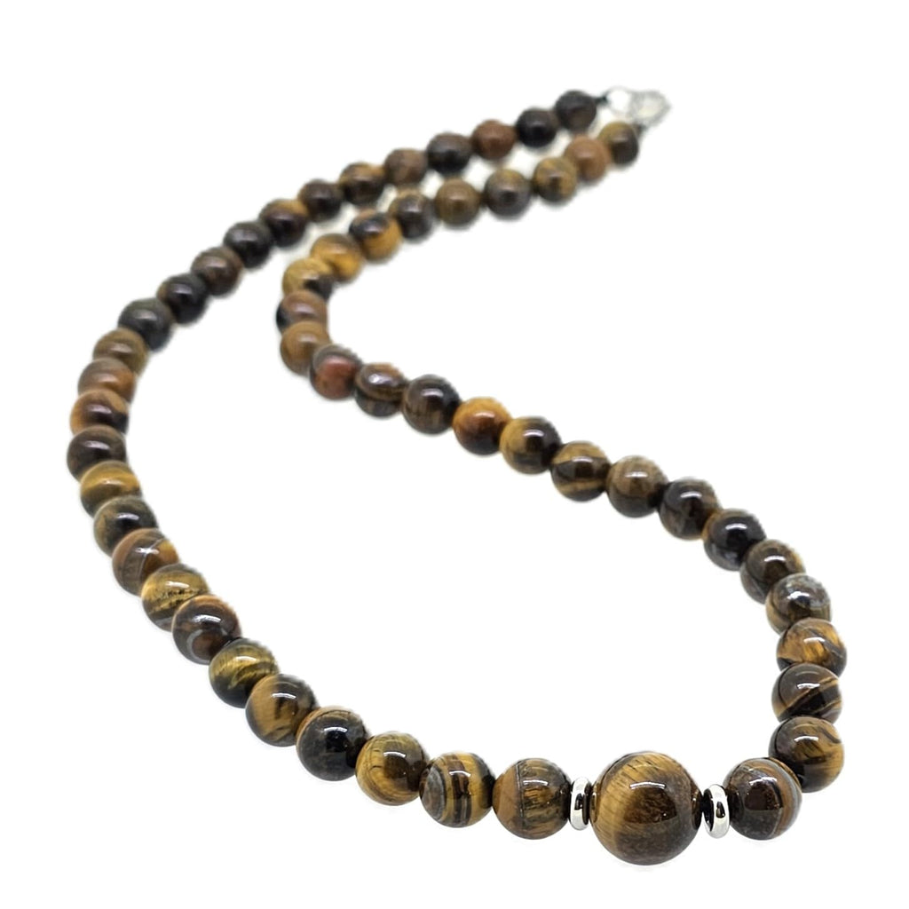 Handmade Gemstone Beaded Necklace for Women | Beautiful Women's 8-12mm Natural Gemstone Beads Necklace Multicolour, Black, Green, Amethyst Turquoise Necklace treasurebayb2b