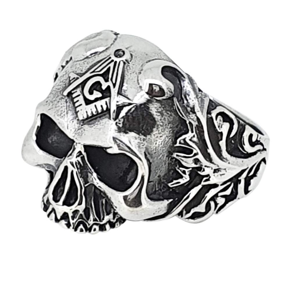 Biker Jewellery 925 Sterling Silver Skull Biker Gothic Punk Rocker Ring treasurebayb2b
