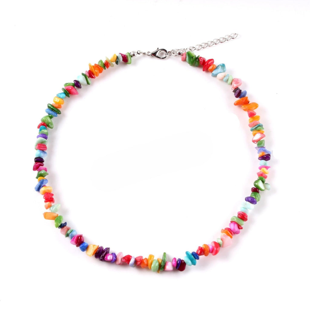 Handmade Womens Girls Beaded Gemstone chips necklace Choker - Natural Gemstones Healing Crystal Jewellery treasurebayb2b