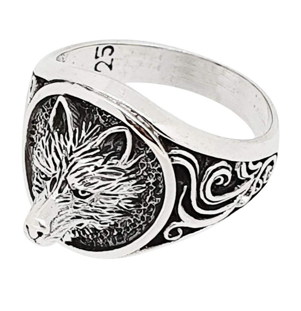 Chunky Solid 925 Solid Silver Wolf Design Silver Ring For Men treasurebayb2b
