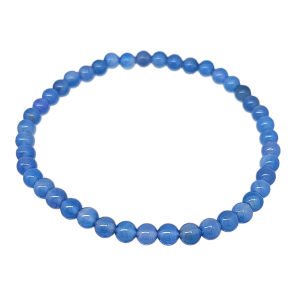 Handmade Womens Girls 4Mm Gemstone Beaded Bracelet | Stress and Anxiety Power Bead Healing Crystal Gemstone Bracelet treasurebayb2b