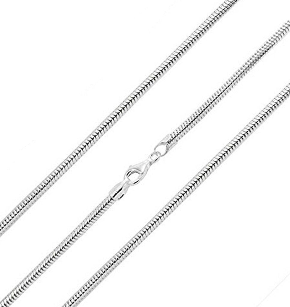 Solid 925 Sterling Silver Snake Chain Necklace Available in 16" 18" 20" 22" 24" 30" 30 treasurebayb2b