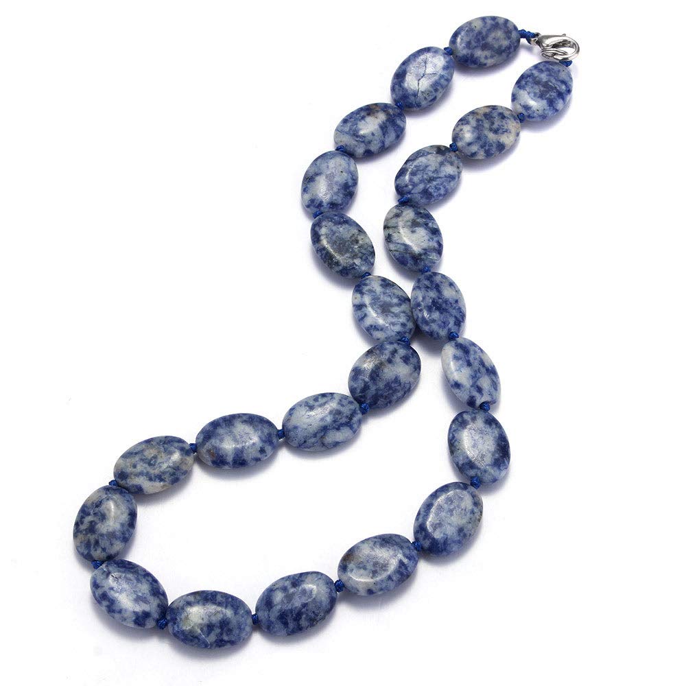 Stunning Oval Shape Natural Gemstone Beaded Necklace for Women treasurebayb2b