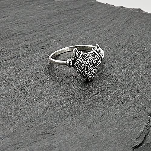 Women's Wolf Head Ring 925 Sterling Silver Size J/L/N/P/R treasurebayb2b