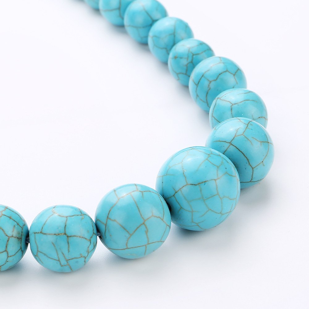 Stunning 6-16mm Natural Turquoise Necklace For Women treasurebayb2b