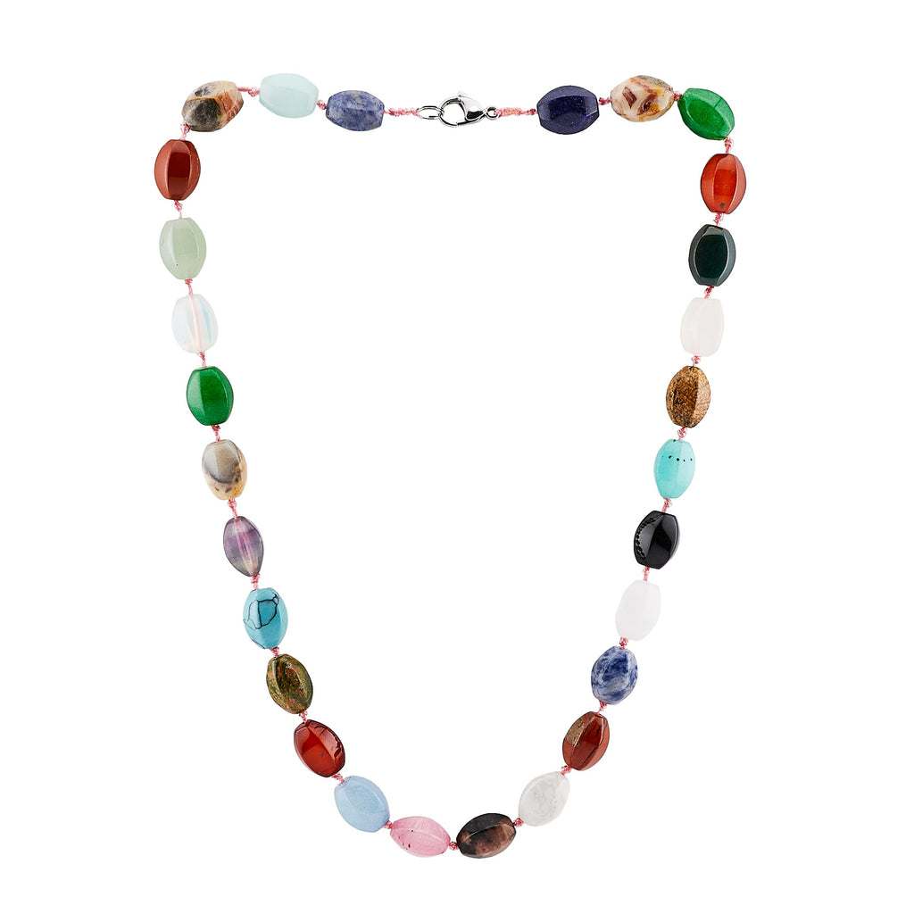 Womens Handmade Natural Gemstone Beaded Necklace - Beads Necklace for Women Ladies and Girls treasurebayb2b