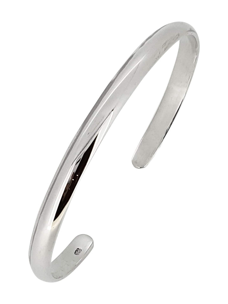 Beautiful 6mm Women's Classic Plain Sterling Silver Bangle Bracelet treasurebayb2b