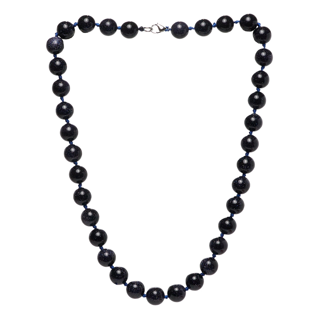 Womens Handmade Beaded Gemstone Necklace - 12mm Natural Gemstone Multicolour, Black, Green, Yellow Rose Agate, Amethyst Necklace For Women, Girls treasurebayb2b