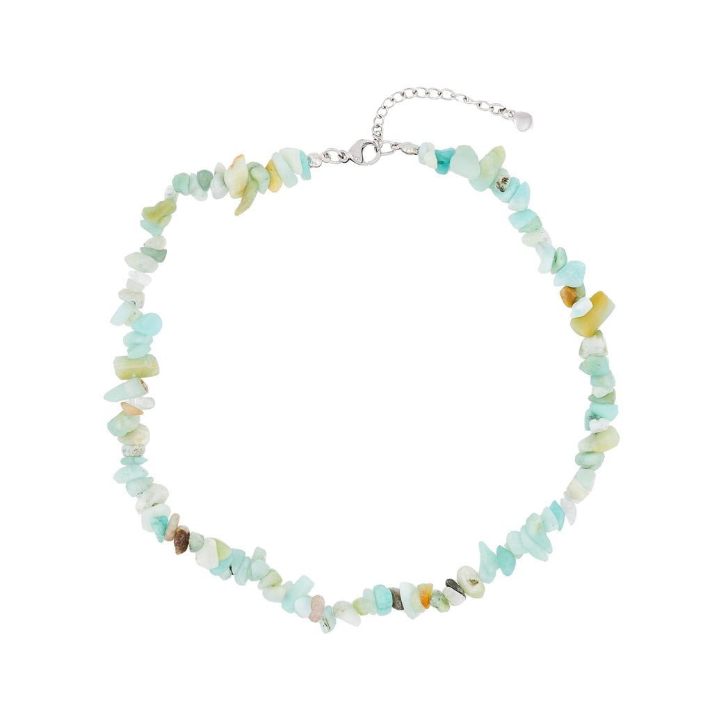 Handmade Womens Girls Beaded Gemstone Chips Choker Necklace - Natural Gemstones Healing Crystal Jewellery for Women Girls treasurebayb2b