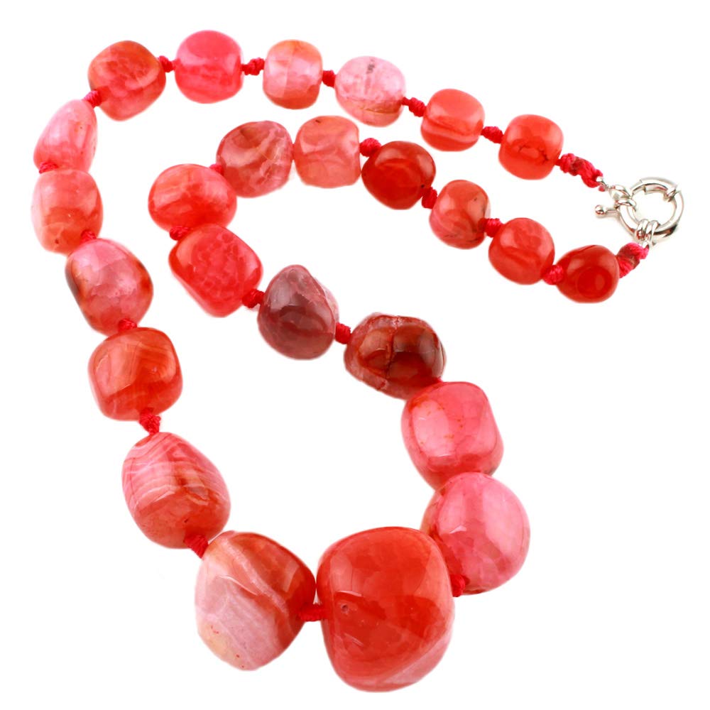 Stunning Agate Gemstone Chunky Necklace for Women and ladies treasurebayb2b