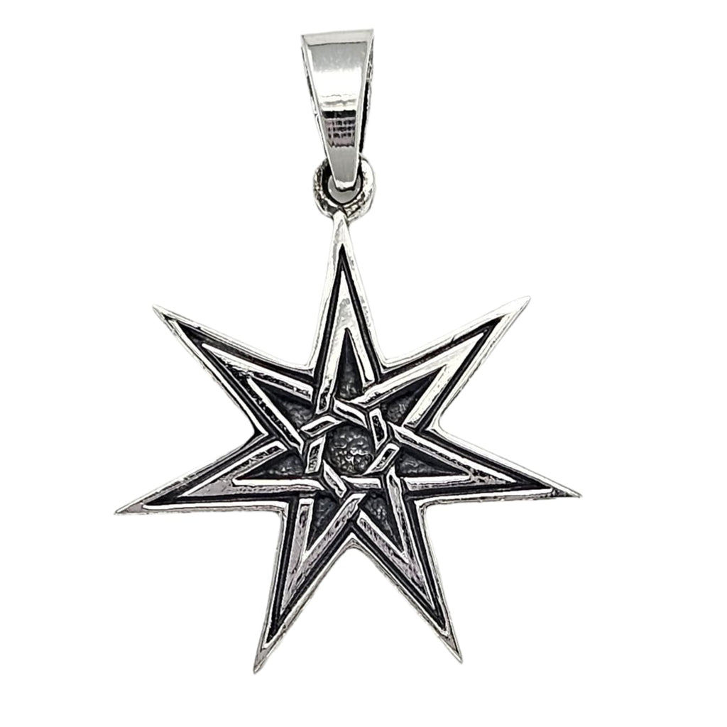 Women's 925 Silver Starburst Pendant Necklace on 45Cm Chain | Silver Chain Necklace for women Girls treasurebayb2b