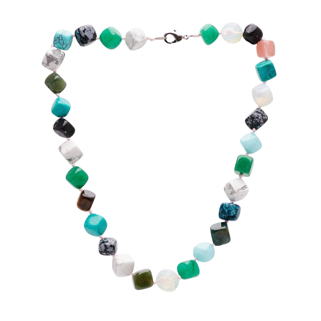 Women's Necklaces- Beautiful Handmade 10x10mm Natural Gemstone Beaded Necklace for Women and Girls treasurebayb2b