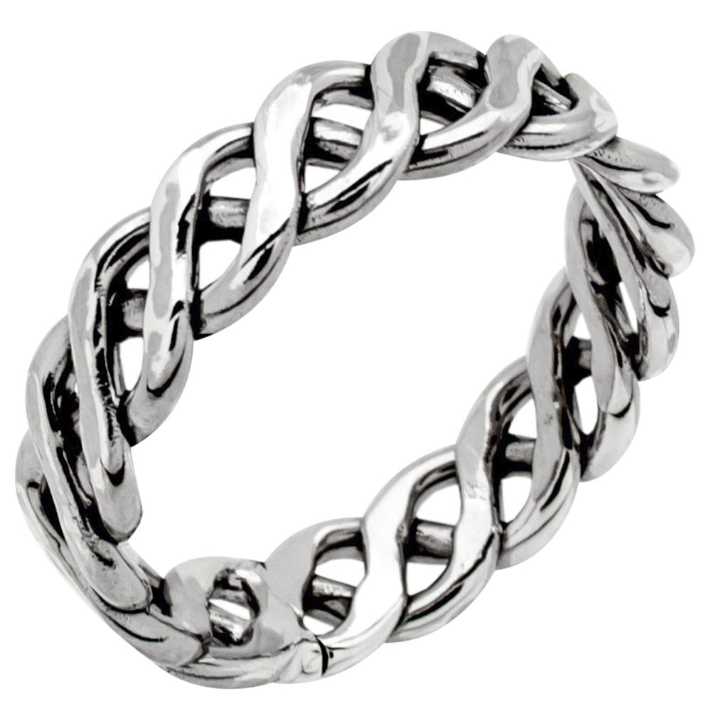 Stylish Chunky Statement Plain 925 Sterling Silver Rings for Women Girls Available in size L M N P treasurebayb2b