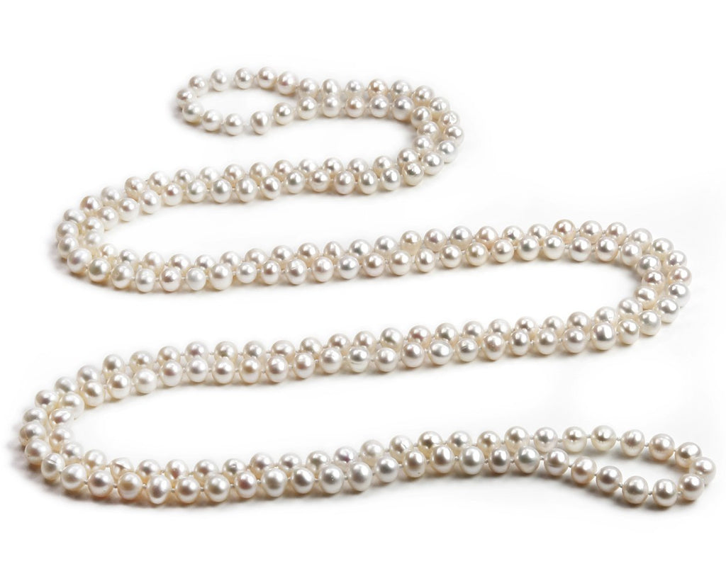 Elegant and Classic Freshwater Pearl Necklace - Made from 8-9mm natural freshwater pearl 120cm Long rope Necklace treasurebayb2b