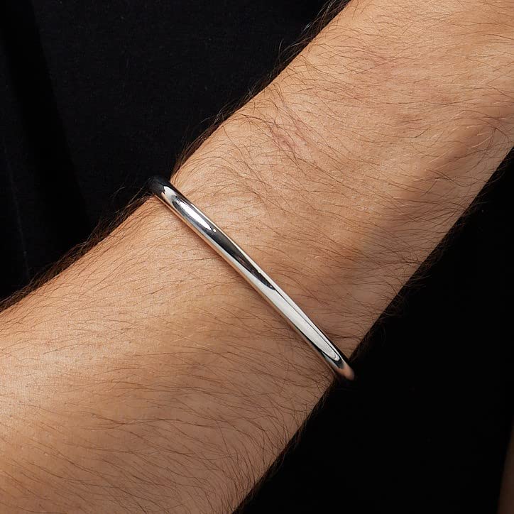 4.5mm Plain 925 Sterling Silver Torque Bangle For Men and Women treasurebayb2b