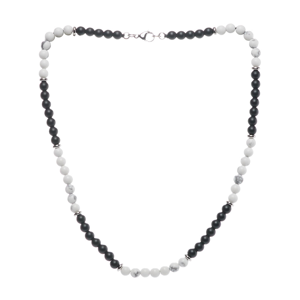 Handmade Mens Tigers Eye Onyx Beaded Necklace Chain Natural Gemstones Healing Crystal Jewellery treasurebayb2b