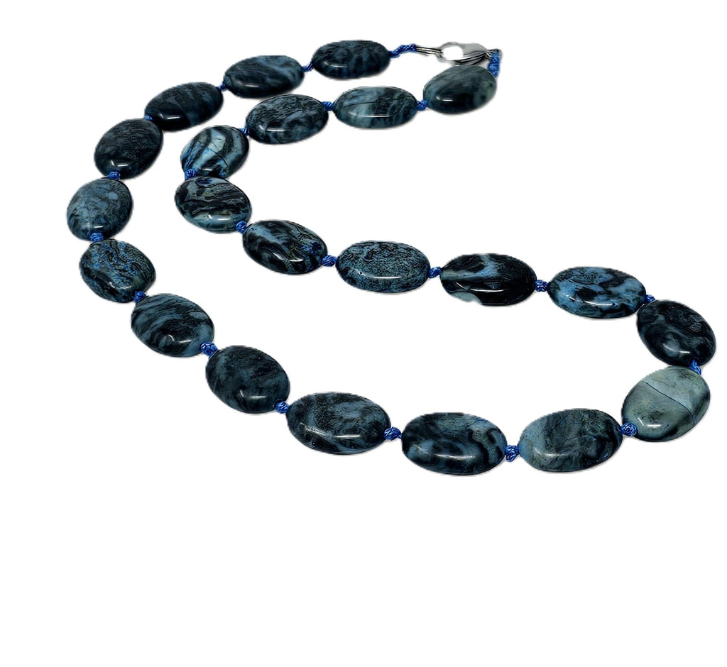 Stunning Oval Shape Natural Gemstone Beaded Necklace for Women treasurebayb2b