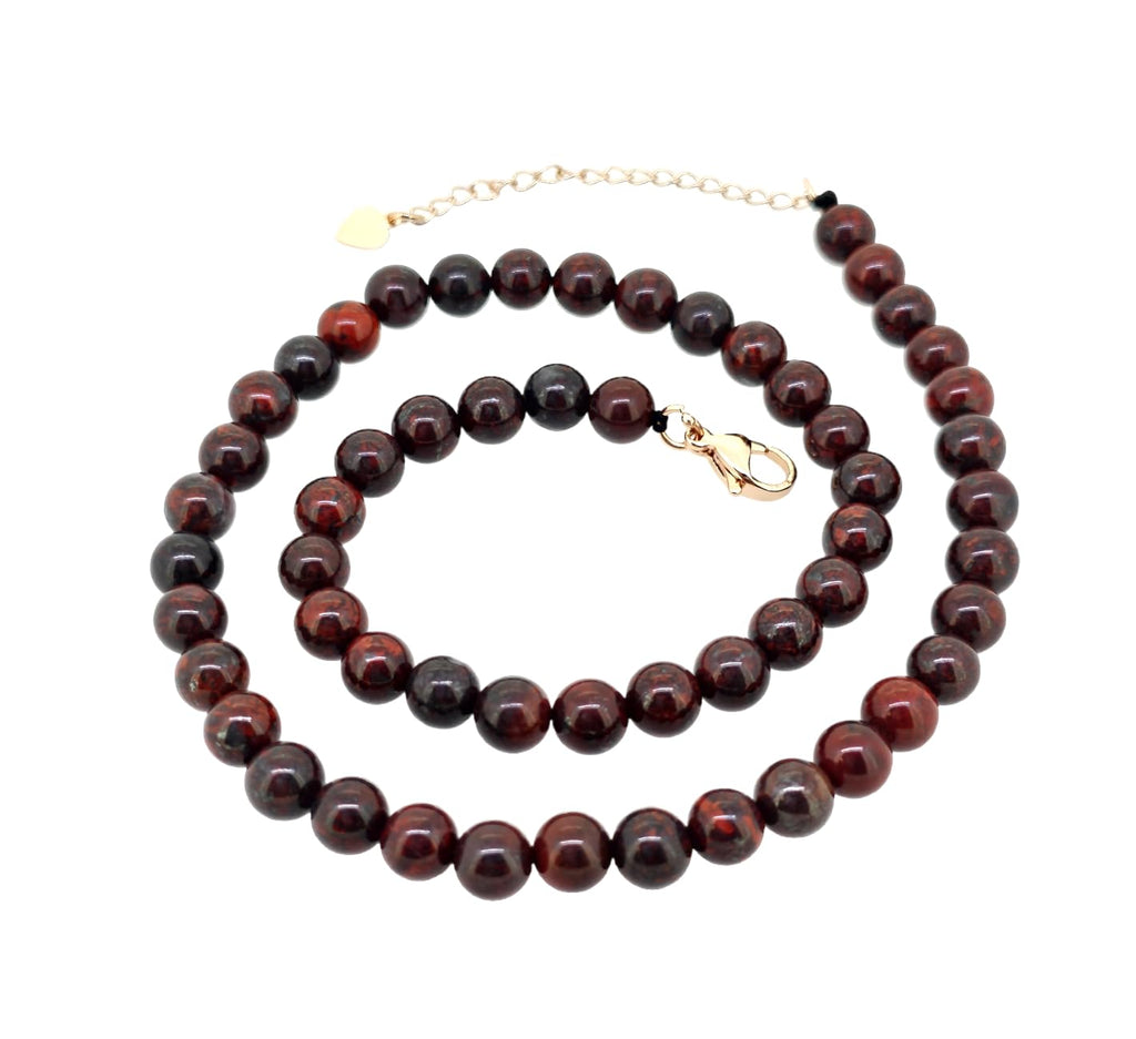 Handmade Womens Girls Beaded Necklace Choker 6mm Round Beads - Natural Gemstones Healing Crystal Jewellery treasurebayb2b