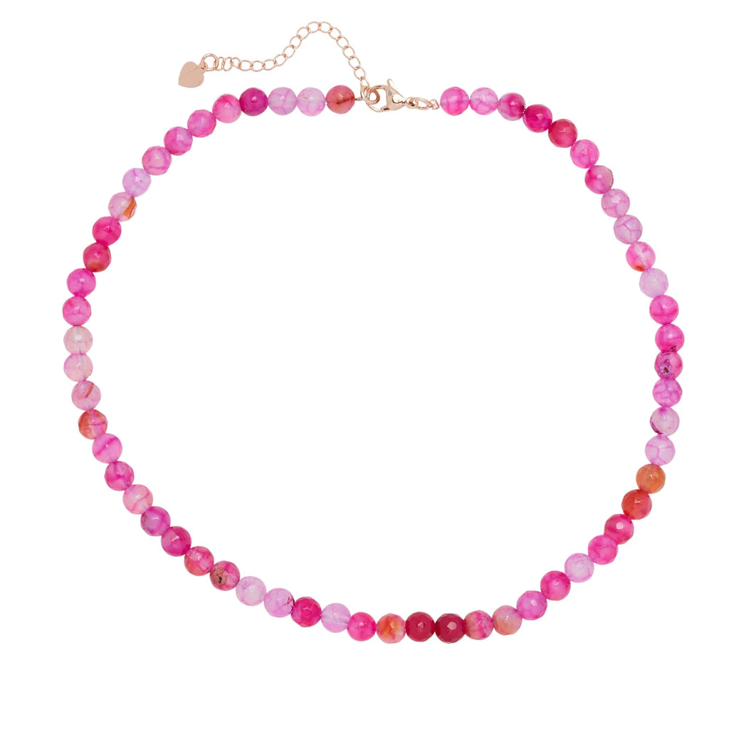 Handmade Beaded Necklace Choker for Women Girls Teen - 6mm Beads Natural Gemstones Healing Crystal Jewellery Necklace treasurebayb2b
