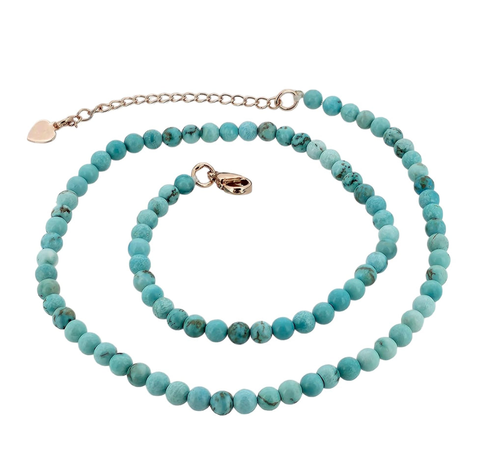 Handmade Womens Girls Beaded Necklace Choker - 4mm Beads Natural Gemstones Healing Crystal Jewellery Choker Necklace treasurebayb2b