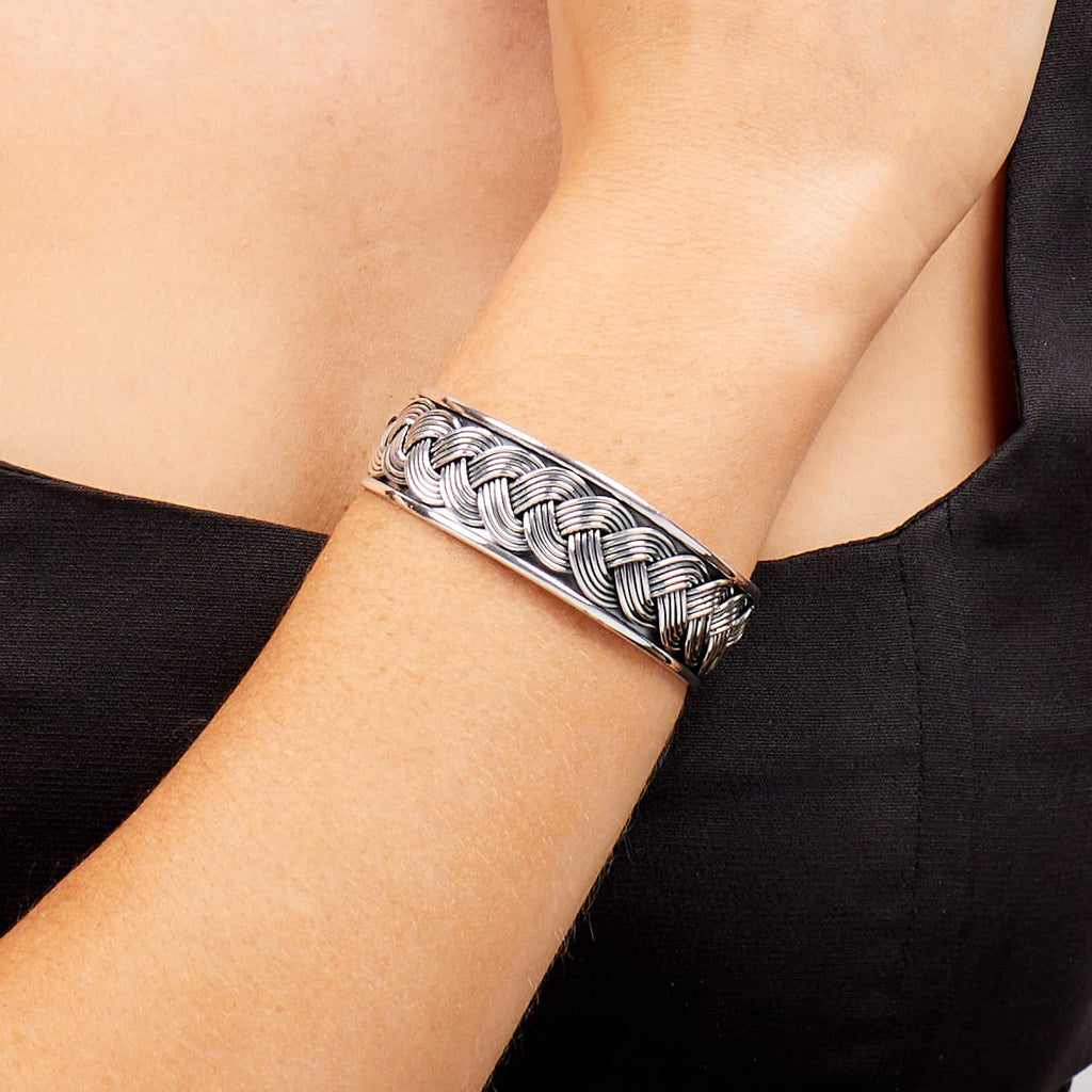 Mens Solid 925 Sterling Silver Bangle Bracelet, Silver Cuff for Men and Women treasurebayb2b