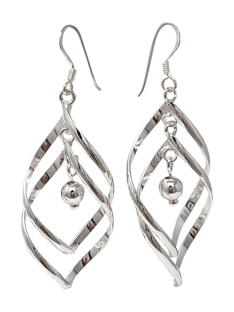 Womens silver Earrings - Girls 925 Silver Earrings - Silver Dangle Drop Earrings For Girls treasurebayb2b