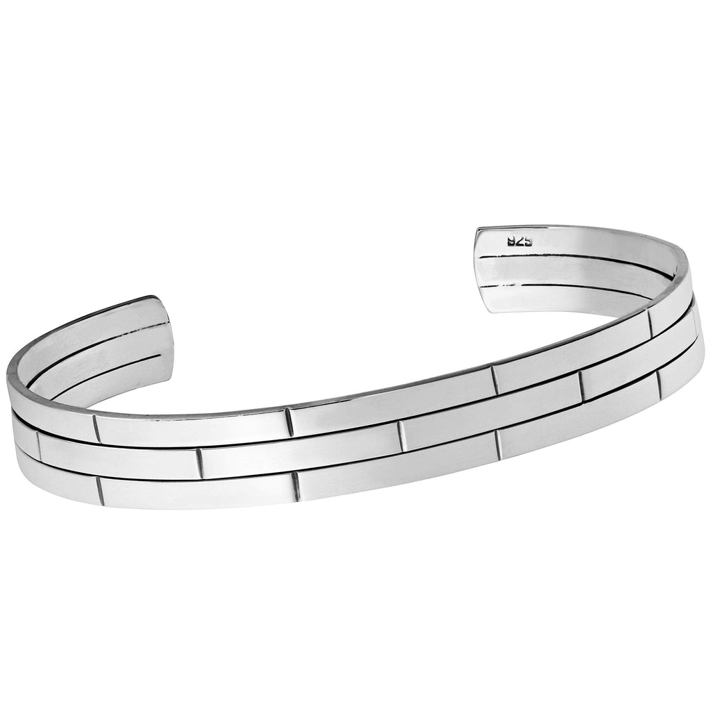 Stunning 925 Sterling Silver Bangle Bracelet For Men treasurebayb2b