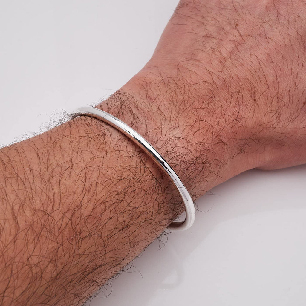 Plain 925 Sterling Silver Torque Bangle For Men 22.5grs treasurebayb2b