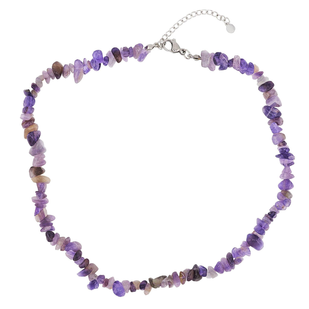 Handmade Womens Girls Beaded Gemstone Chips Choker Necklace - Natural Gemstones Healing Crystal Jewellery for Women Girls treasurebayb2b