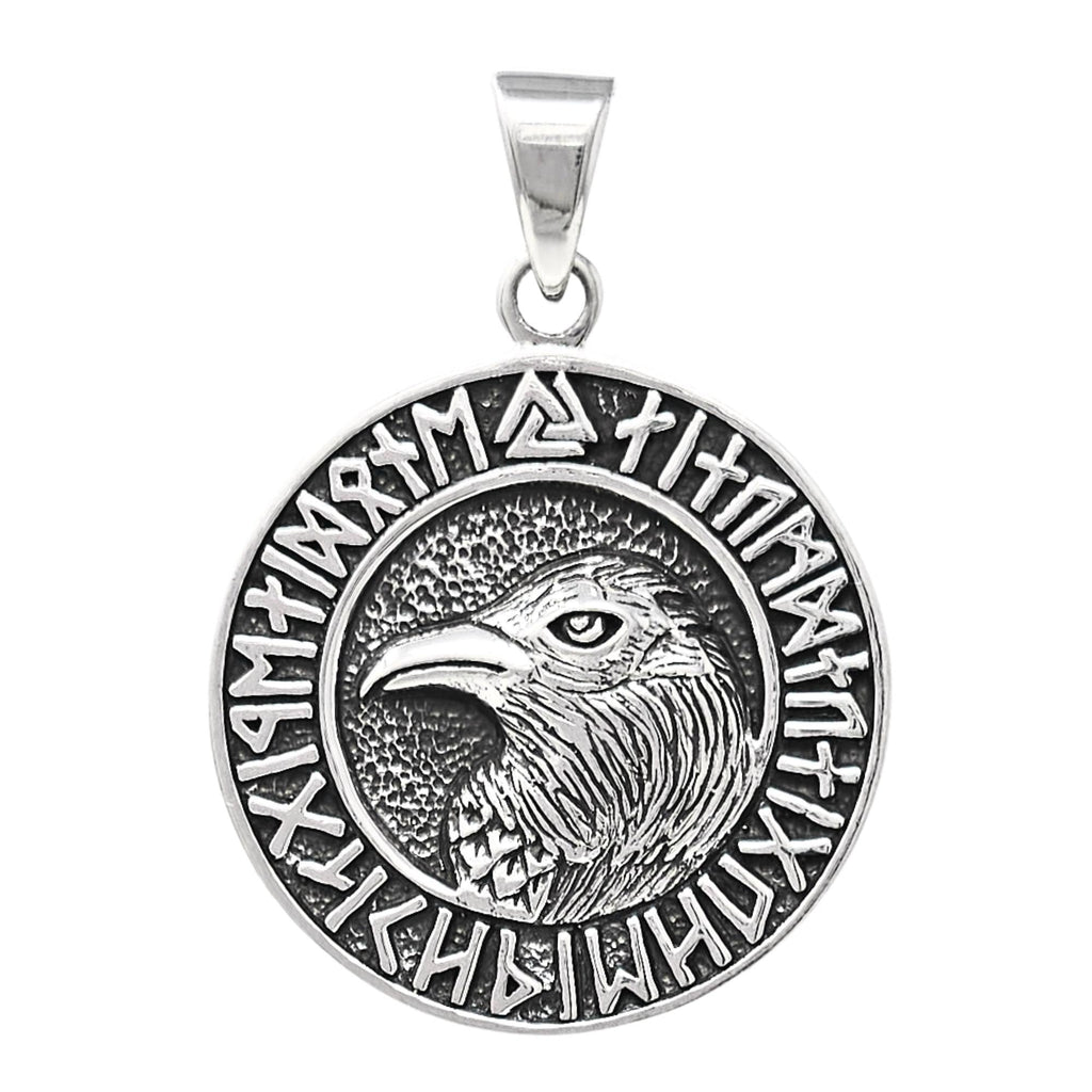 Mens Silver Jewellery Pendant Necklace - Nordic Viking Eagle Pendant Necklace - Trength and Pride Eagle Head Pendant for men treasurebayb2b